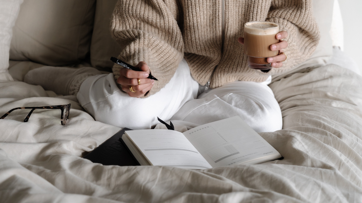 Girl Writing in the Growth & Productivity Journal